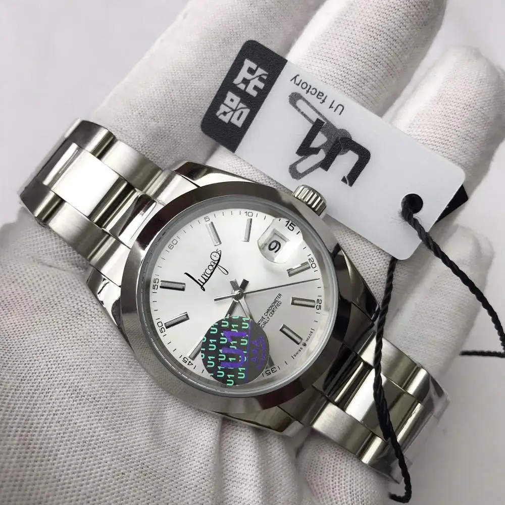 

Fashion Men watch automatic silver Glide Smooth second hand watch luminous mechanical Watches datejust AAA U1