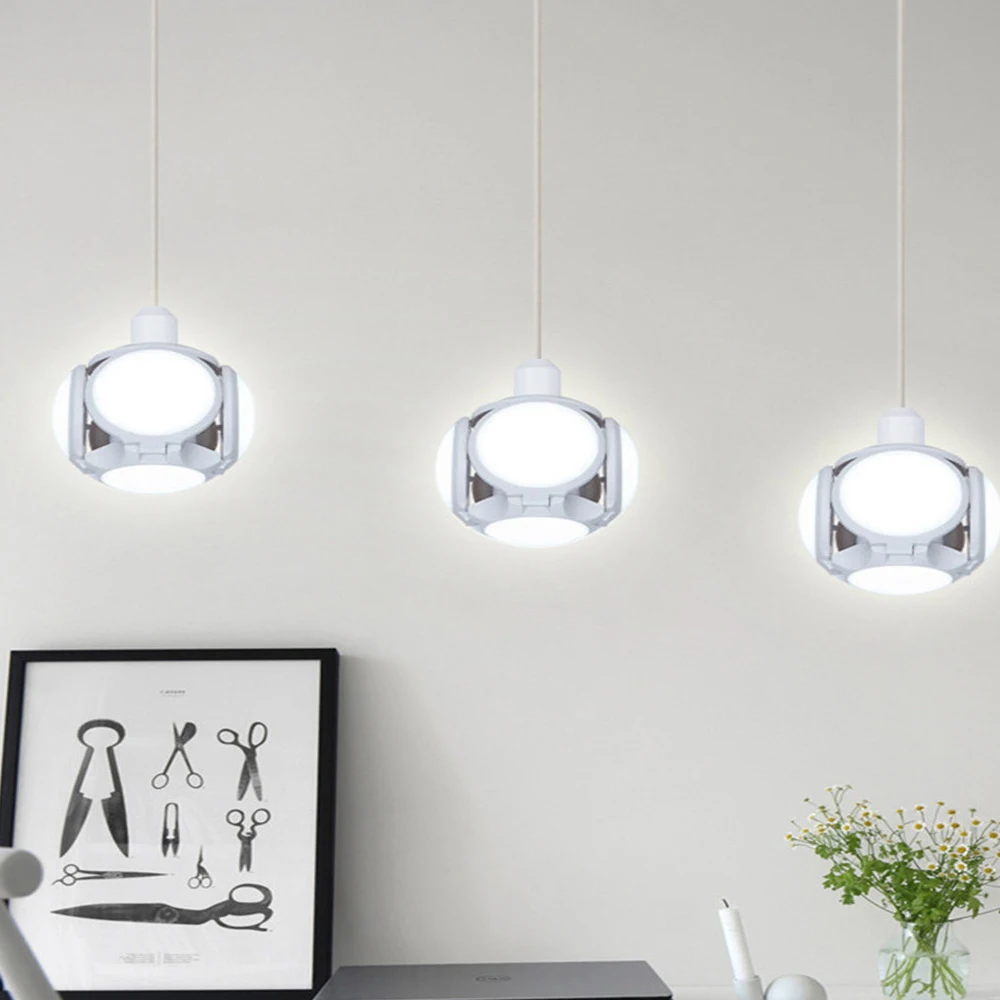 Super Bright LED Folding Bulb E27 40W Football Modeling Lamp AC 85-265V LED Bulb Bubble Ball Bulb Foldable Replace Halogen Light 15