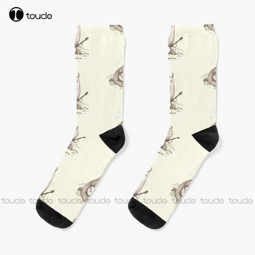 

Banjo Llama Socks Custom Women Socks Personalized Custom Unisex Adult Teen Youth Socks 360° Digital Print Hd High Quality