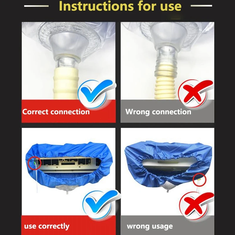 Комната Настенный Кондиционер Чистящая сумка сплит кондиционер стиральная Крышка Водонепроницаемый Защита от пыли