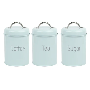 

Nordic Metal Storage Jars Tea Coffee Sugar Sealed Box Kitchen Dry Food Organizer Jar Milk Powder Sealing Container
