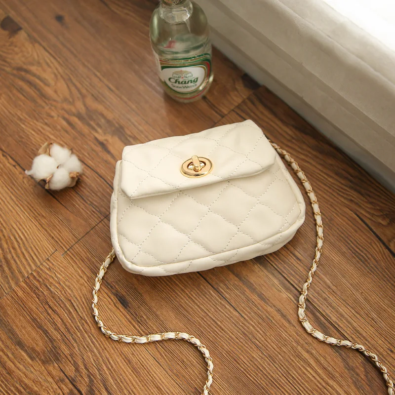 Korean version of the new diamond chain bag cloud bag simple Joker shoulder diagonal bag small fresh women's bag - Цвет: 1