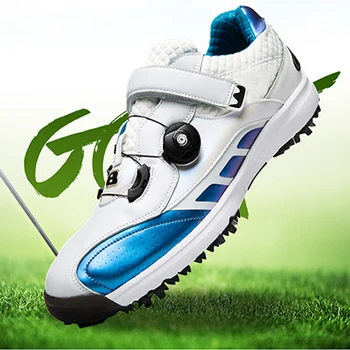 

Golf shoes men women spikeless golf shoes white waterproof ladies golf shoes breathable with shoe pin anti sideslip fixed nail