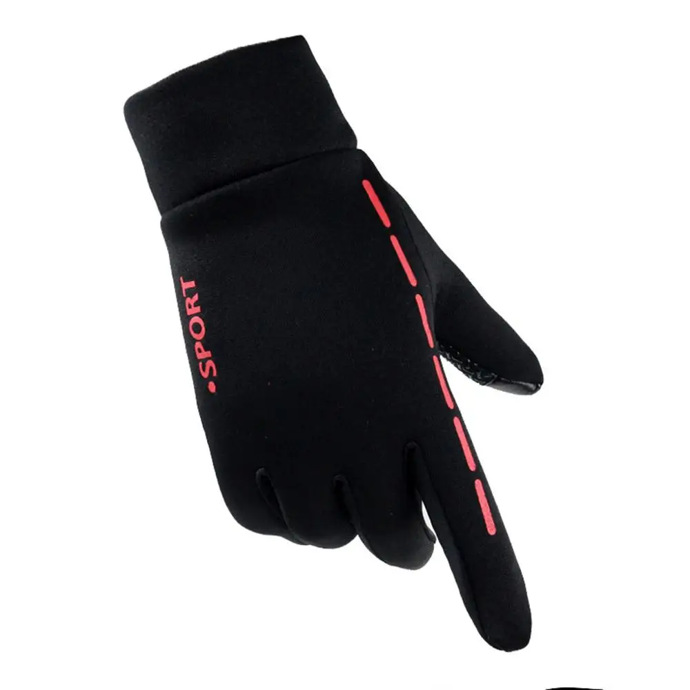 Мужские Wo мужские водонепроницаемые ветрозащитные перчатки зимние уличные спортивные лыжные перчатки нейлоновые Упакованные безопасные в пузырчатой сумке сохраняющие тепло с использованием экрана - Цвет: Red