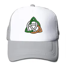 Кельтский Узел ирландский унисекс Регулируемый Snapback ремень Дальнобойщик Шляпа сетка шляпа Защита от солнца сетки бейсбол CapBlack