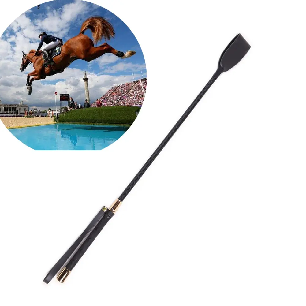 Slim Leather Riding Crop Horse Whip Paardrij Zweep Fusta Durable Stage