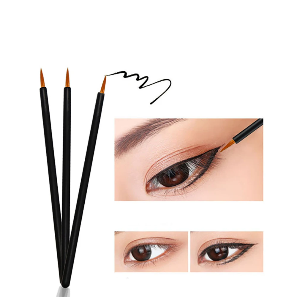 

50pcs Disposable Eyeliner Brushes Individual Applicator Superfine Nylon Eye LinerLiquid Wand Eye Liner Professional Brush