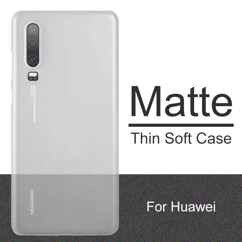 Funda de silicona Ultra fina para móvil, funda transparente mate para Huawei P20, P10, P30, P40 Lite, P20, P30, P40 Pro, P9, P10 Plus