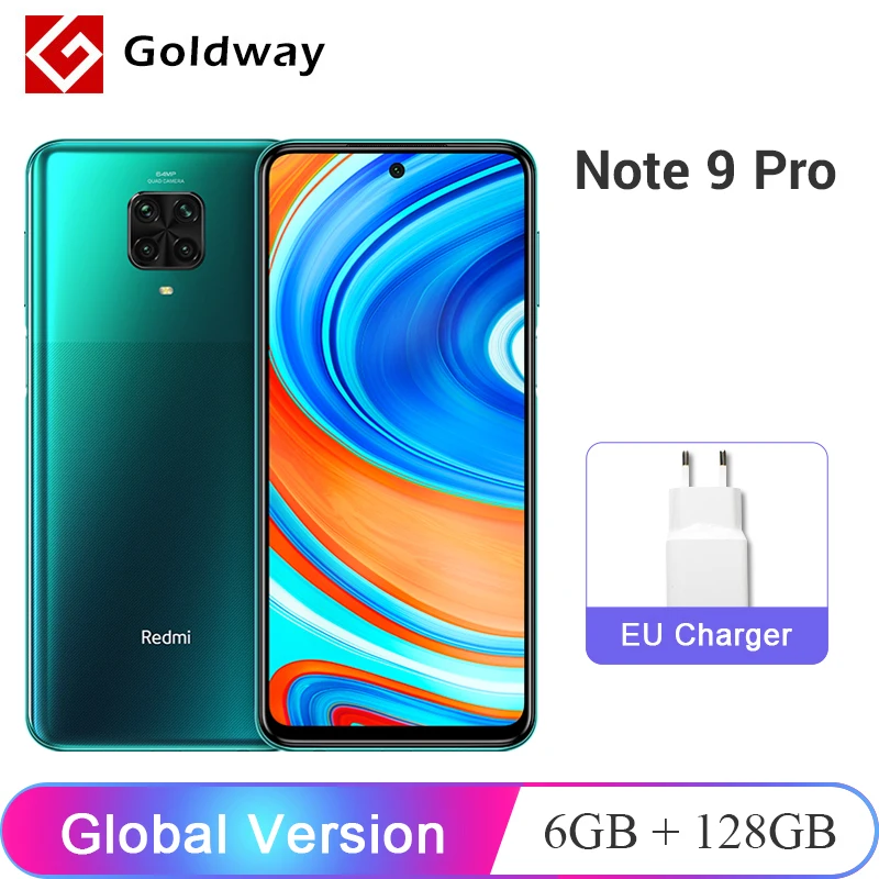 Глобальная версия Xiaomi Redmi Note 9 Pro 6 ГБ 128 NFC Смартфон Snapdragon 720 Octa Core 64 мегапиксельная