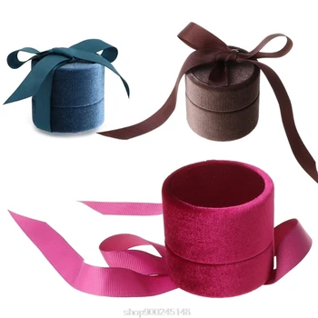 

Bowknot Round Jewelry Box for Proposal Engagement Wedding Ring Necklace Pendant Earrings Packaging Display O31 20 Dropshipping