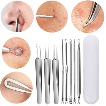 

8Pc Blackhead Removing Makeup Stainless Steel Pimple Blemish Face Extractor Gifts Skin Care Acne Tool Kit