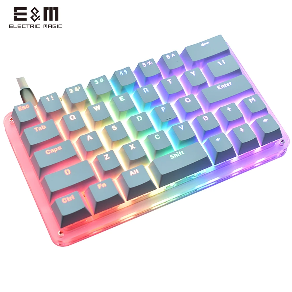 38 клавиш макро программируемый светодиодный RGB подсветка механическая клавиатура электрический конкурс игры ПК ноутбук MAC WIN7 8 10 Outemu переключатель