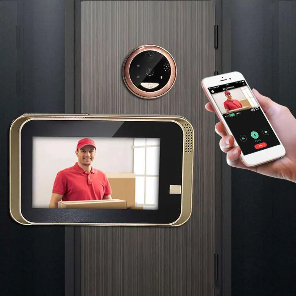 

Security Night Vision APP Control Infrared Home Zinc Alloy Video Doorbell Wide Angle Anti-theft HD Two-way Talk WIFI Smart