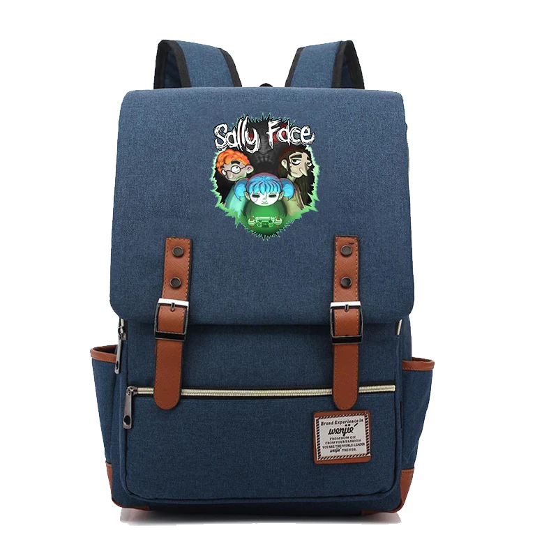 Canvas Backpack 11 Sally Face Prints сумка Mochila 16 дюймов рюкзаки для женщин мужские сумки Mochilas Escolares Para Adolescentes дорожный рюкзак для ноутбука - Цвет: Canvas Backpack 11