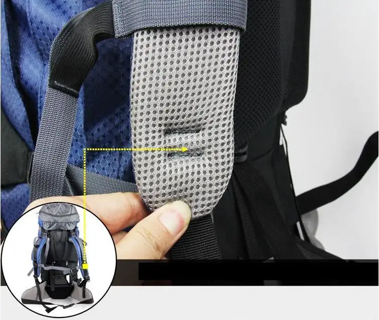 Creeper Professional Waterproof Rucksack External Frame Climbing Camping Hiking Backpack Mountaineering Outdoor Sport Bag 60L