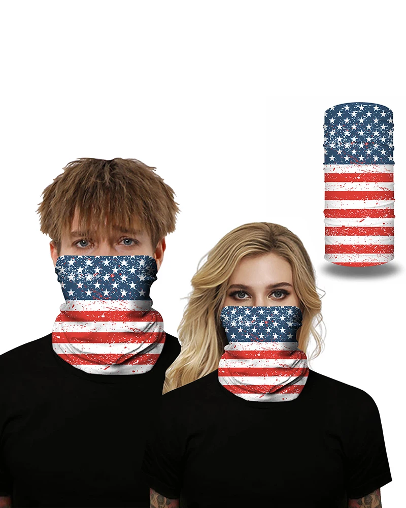 

Nation Flag Print Face Bandana Magic Scarf Headwrap Balaclava Bandana Face Cover