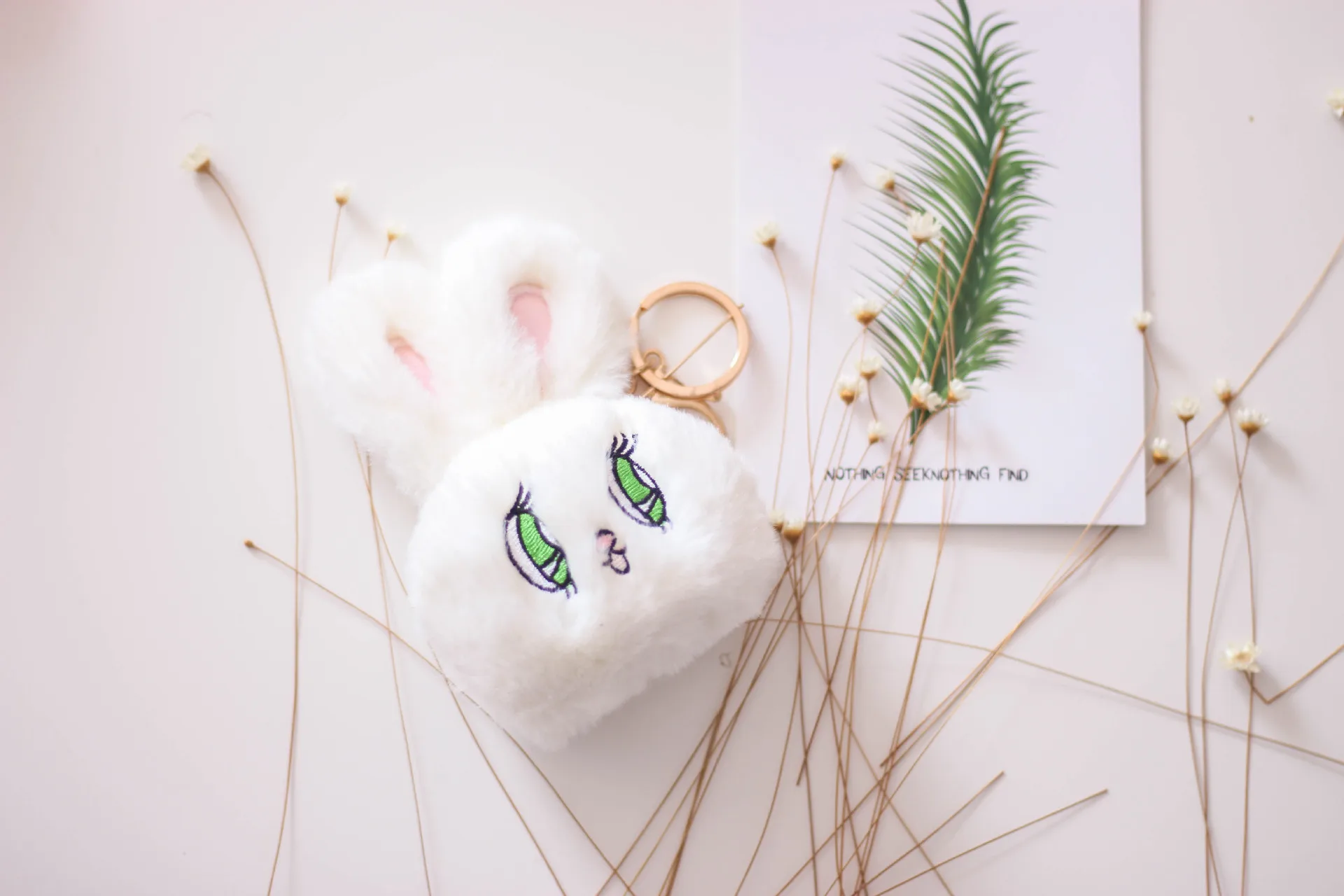 Wego Япония милый девушки кролик мешок плюшевый кролик голова кулон брелок