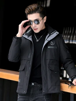 Billig Parka Herren Kaninchen Pelz Liner Lammfell Dicke Warme Winter Kleidung Mantel Kleidung Jacke