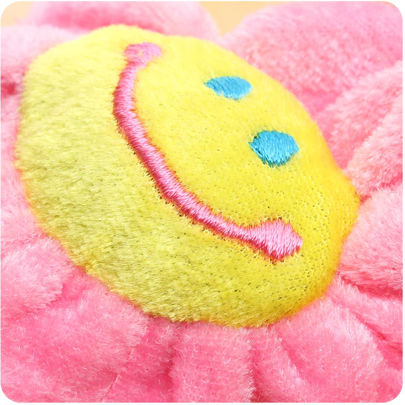 Household Toys 10pcs Curtain Accessories Cute Smile Cartoon Sunflower Rose Plush