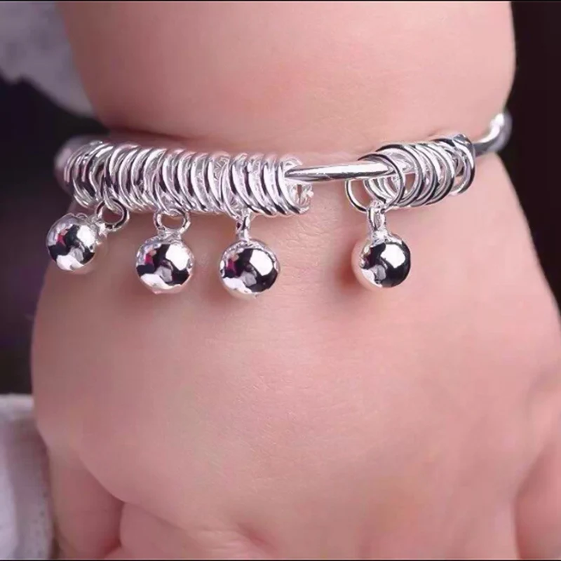

Children's Jewelry Bracelet Smooth Simple Bell Baby Bracelet And Anklet Newborn Birthday Gift