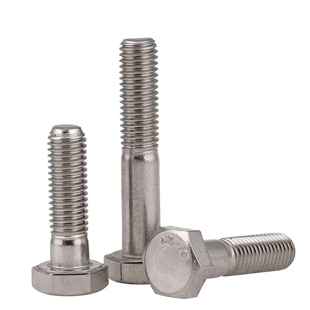 1PC M12X60mm Plain Hex Head Screw Outer hexagon Bolt stainless steel SUS304 