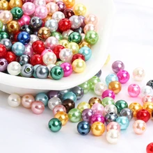 

8MM 20G/50G Mixed Color Pearls Necklace Jewelry Accessories Pearl Clothes Crafts Beads Needlework Decorations Bead Trims