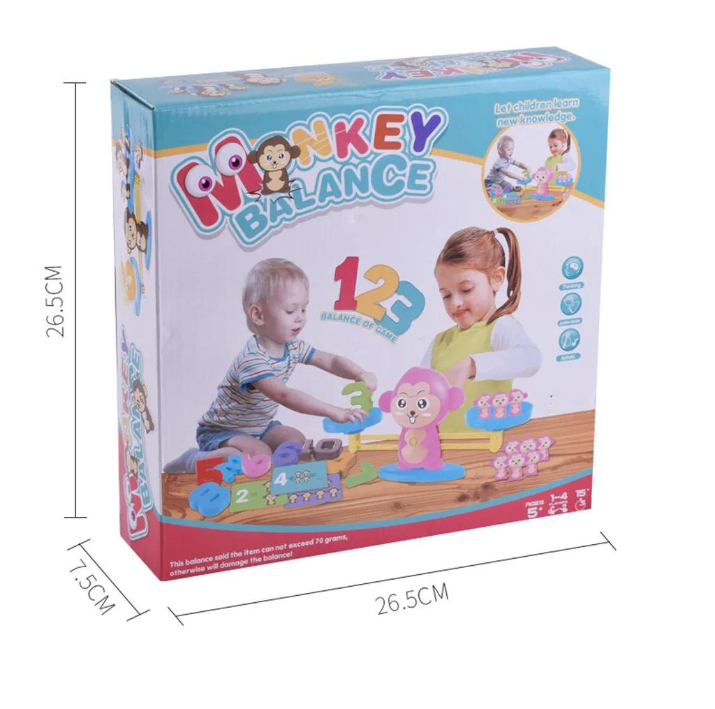 Детская развивающая игрушка, обезьяна, балансировочная игра, весы для раннего обучения, Детские интеллектуальные игрушки, полные куклы, головоломка, балансировочная игра