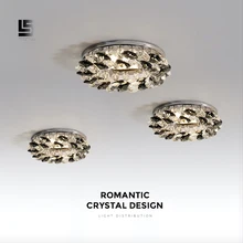 Декоративный цветной точечный хрустальный светильник потолочный прожектор gu10 натуральный белый и теплый белый коридор в помещении освещение