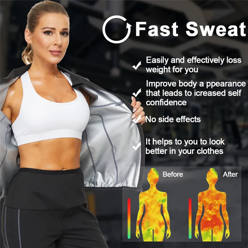 shapewear for women LAZAWG Sauna Sweat Shaper Thermo Slimming Workout Womens Fitness Waist Trainer Shirts Sport Fat Burning Shapewear Thermal Suit best tummy control shapewear uk