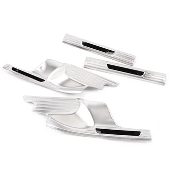 

2 Patterns Interior Trim Strip For Benz GLB 2020 Built-in Threshold Strip 4-piece Set Stainless Steel
