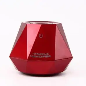 red DEKAXI 180 мл USB увлажнитель работает портативный увлажнитель воздуха походный мини-алмазной формы очиститель воздуха для автомобиля Путешествия Дома Офиса - Цвет: red