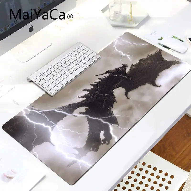 LockEdge 30x80cm MaiYaCa Дракон alduin skyrim art прочный резиновый коврик для мыши коврик большой коврик для Мыши Компьютерный коврик для ПК - Цвет: LockEdge 30x80cm