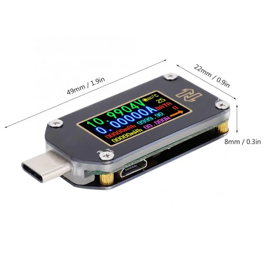 USB тестер мультиметр тип-c цифровой ЖК-дисплей USB тестер напряжения тока измеритель мощности мультиметр