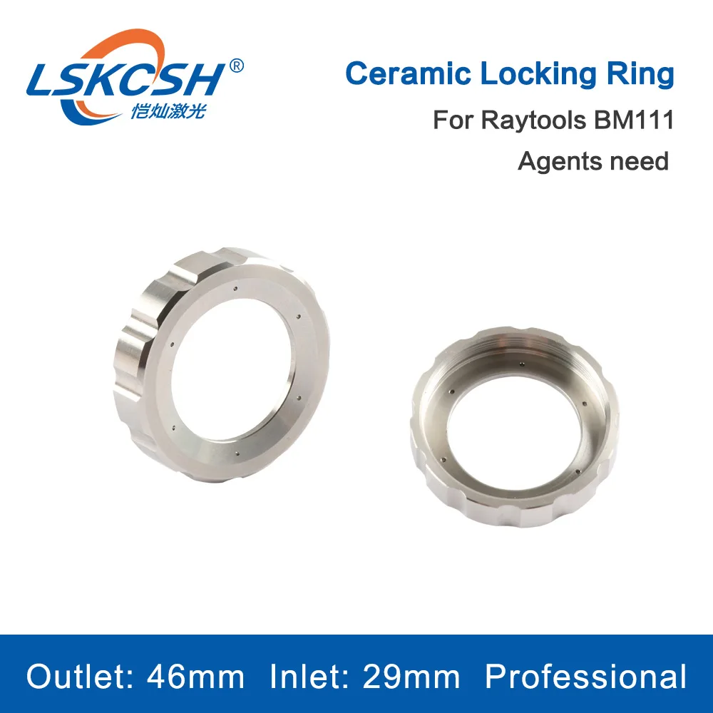 

LSKCSH Ceramic Lock Ring Nut Fiber Laser Head Parts Laser Nozzle Connector Fasten Ring For Raytools Laser Head BM111 Bodor