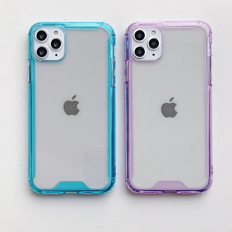 Hot Hybrid Shockproof Cover Case For Apple iPhone 11 Pro Max  11 Pro  11 Transparent TPU + PC Hard Acrylic Silicone shell Case (16)