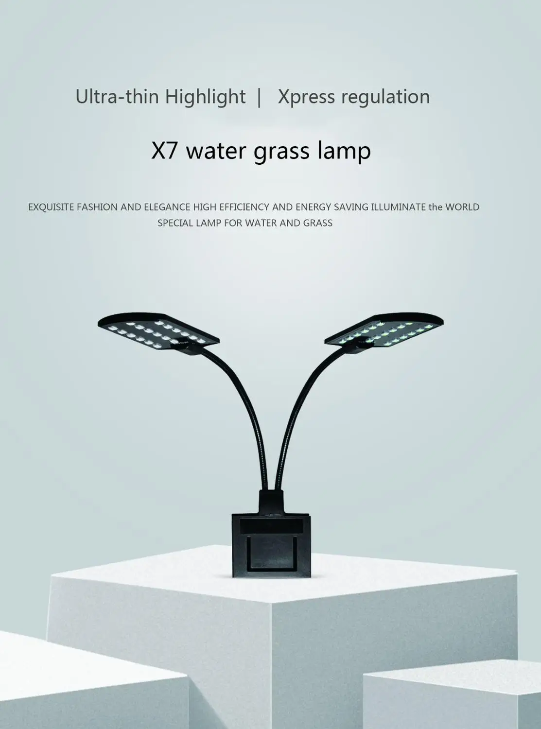 

Aquarium LED clip light water lamp LED aquarium lighting high power energy saving lamp double head single head