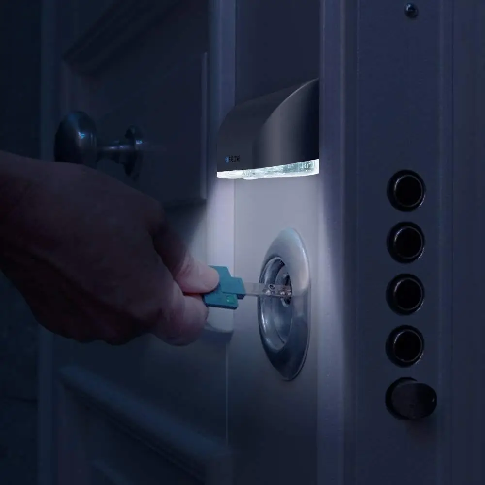 LSL LED Door Lock Night Light With 4 LED Intelligent Auto PIR Door Lock Cabinet Key Induction Small Night Light Sensor Lamp