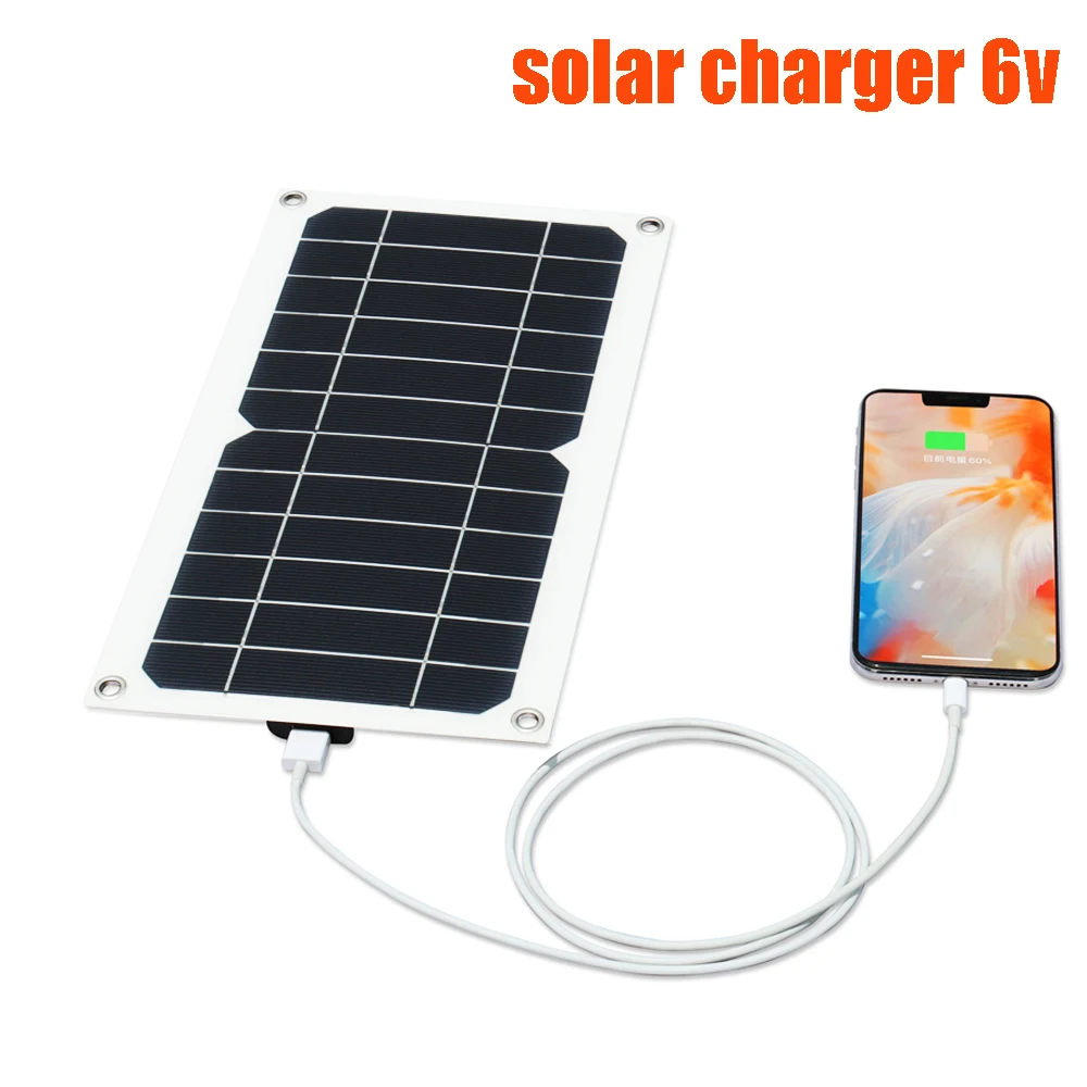 power bank fan solar cell 6w for charging 5 and 6 volt mobile lamp 
