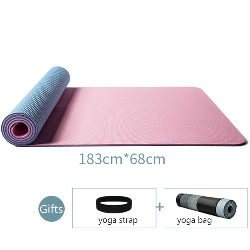 Esterilla de Yoga agrandada para principiantes, colchoneta de Fitness NBR  de 15mm, gruesa, antideslizante, para gimnasio, culturismo y baile,  185x90cm - AliExpress