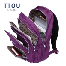 TTOU школьный рюкзак для девочек-подростков Mochila Feminina Kipled, женские рюкзаки, нейлоновый водонепроницаемый повседневный рюкзак для ноутбука, женский рюкзак