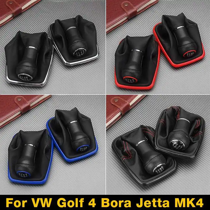 5/6 скоростная ручка переключения рулевого механизма автомобиля кожаный чехол для багажника Ручка переключения для VW Golf 4 Cabriolet Variant Bora/Jetta