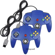 N64 controlador gamepad joystick joypad jogo longo wired para clássico 64 consoles jogos n64 interface de porta transparente