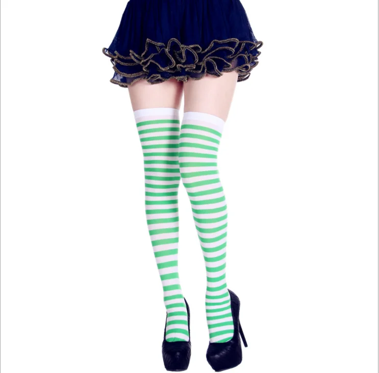 26 Сексуальные женские чулки с милой пандой, гетры в полоску, длинные носки, чулки до бедра, женские теплые гольфы, женские чулки - Цвет: 26