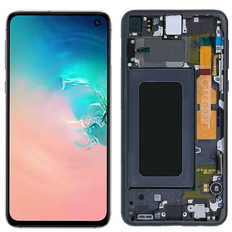 Оригинальный ЖК дисплей S10E для Samsung Galaxy S10 e с рамкой AMOLED S10e G970F G970F/DS G970A заменой в
