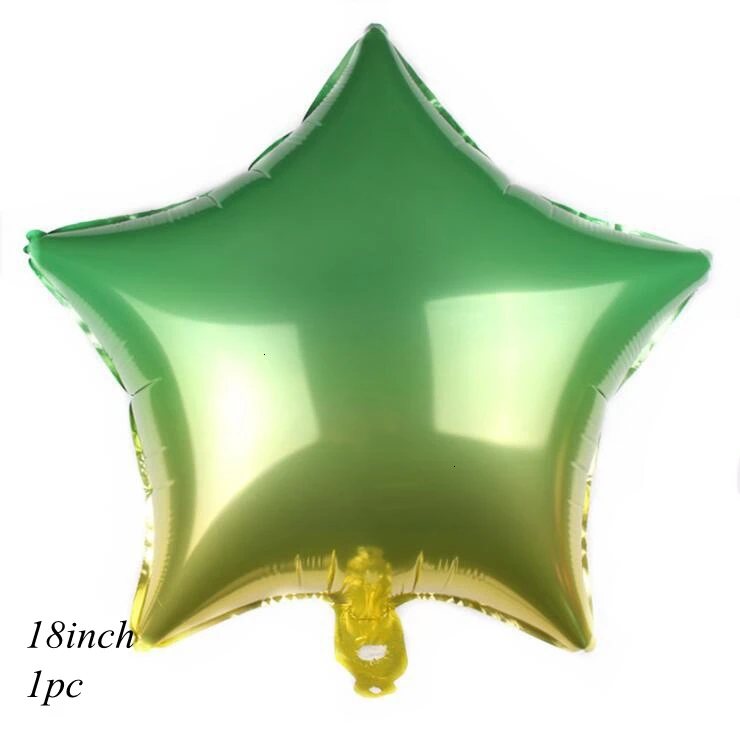 1PC green star 1 шт звезда и сердце 18/22 дюймов Металл 4D диско градиент цвета шар детский душ Декор реквизит для фотосессии Свадьба День рождения принадлежности - Цвет: 1PC green star