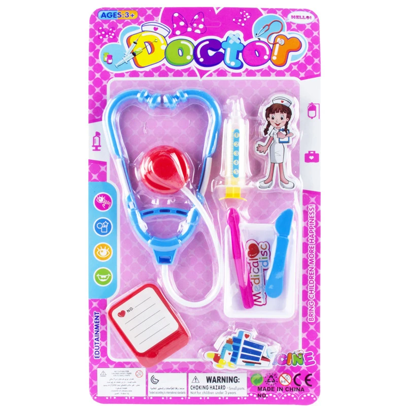 B--8pcs Детская развивающая игрушка-симулятор, доктор медсестры, игровой домик, набор для ролевых игр, медицинское оборудование, стетоскоп, детский подарок для девочек и мальчиков - Цвет: B--8pcs