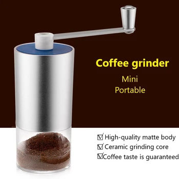 

Hand-held Mini Coffee Grinder Mini Stainless Steel Hand Manual Handmade Coffee Bean Burr Grinders Mill Kitchen Tool Grinders