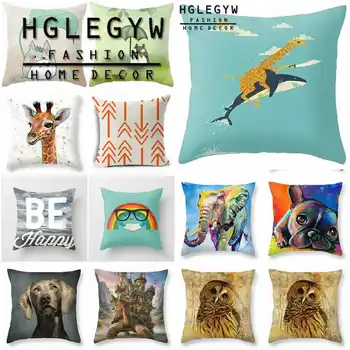 

Cotton Linen Printed Pillow Covers For Office Home Textile Cushion Cove Pillow Case Throw Pillowcase
