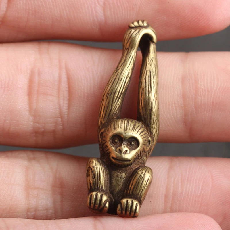 

Creative New Brass Monkey Figurine Mini Animal Statue Ornament Home Office Desk Decor For Office, Living Room, Cafe, Etc 2019