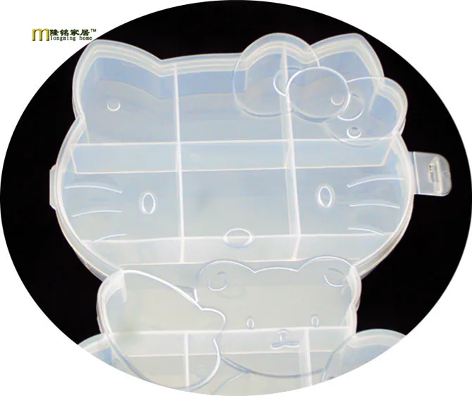 

1PC New fixed grid large white plastic box Fishing Gear Clear Electronic Components Plastic Storage Box Assortment Case J0674